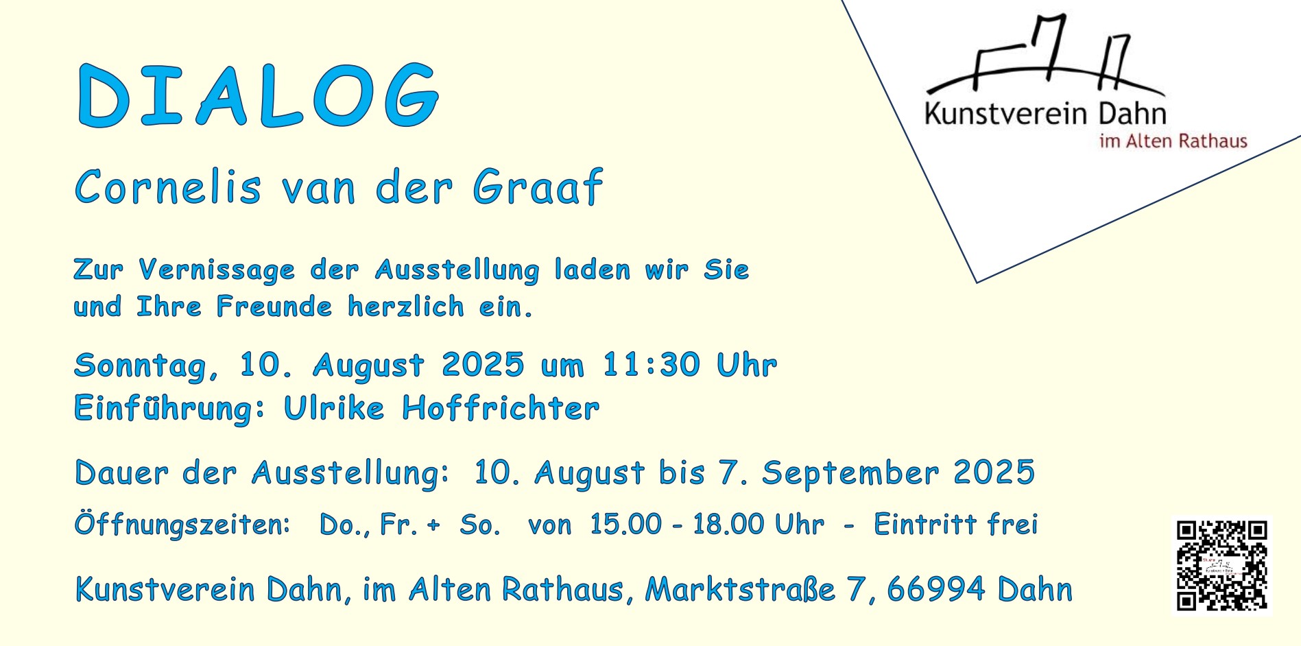 Flyer van der Graaf Vorderseite